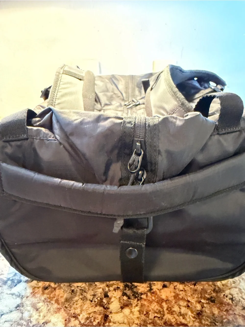 Oakley Matte Black Nylon Duffel with Dual Carry Straps